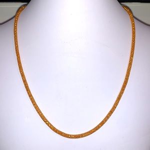 Glistening Gold tube necklace